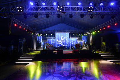 Stage and Backdrop — Sangeet decor — St. Regis